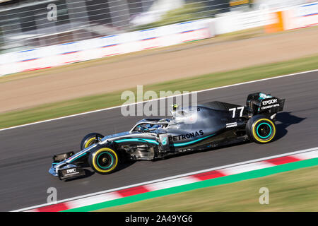 Il circuito di Suzuka, Suzuka City, Giappone. Xiii oct, 2019. Formula Uno giapponese Grand Prix, il giorno della gara; il numero 77 Mercedes AMG Petronas conducente Valtteri Bottas sul suo modo di vincere la gara - Editoriale usare carte di credito: Azione Plus sport/Alamy Live News Foto Stock