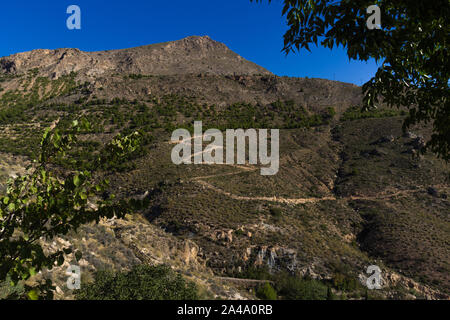 Panorama dal Santuario di Saliente, Albox, Provincia di Almeria, Andalusia, Spagna Foto Stock