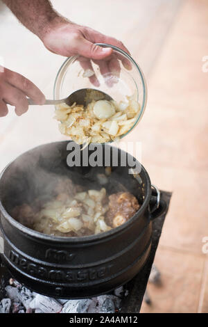 Tradizionale South African Potjiekos Foto Stock