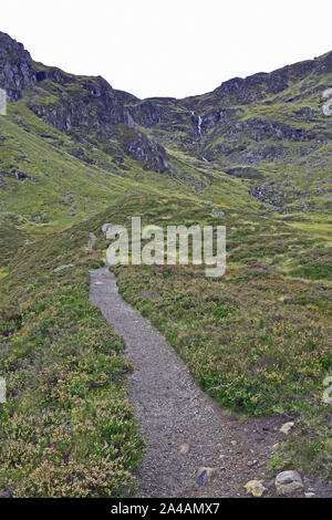 Percorso alla tassa di Corrie e munros di Dreish e Mayar Foto Stock