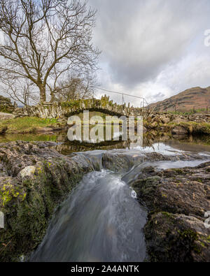 Slater's Bridge in Little Langdale, UK Lake District Foto Stock