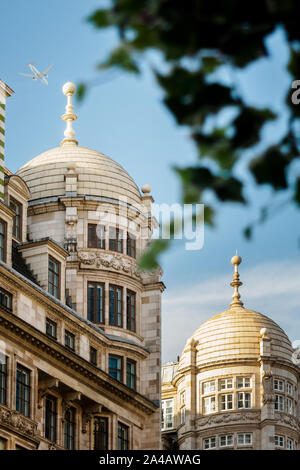 Aereo sopra gli edifici nel centro di Londra Foto Stock