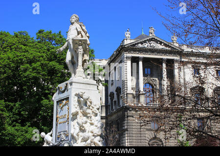 Monumento a Wolfgang Amadeus Mozart a Vienna Foto Stock