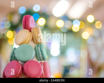 Natale macaron tower Foto Stock