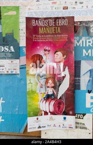 Il vino di harvest festival poster pubblicitario - Haro, Spagna, Europa Foto Stock