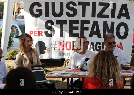 Roma, Italia. Xiii oct, 2019. Memoriale di Stefano Cucchi in Italia. (Foto di Claudio Sisto/Pacific Stampa) Credito: Pacific Press Agency/Alamy Live News Foto Stock