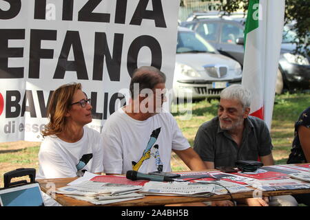 Roma, Italia. Xiii oct, 2019. Memoriale di Stefano Cucchi in Italia. (Foto di Claudio Sisto/Pacific Stampa) Credito: Pacific Press Agency/Alamy Live News Foto Stock