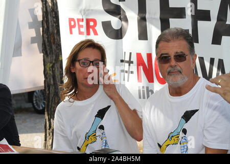 Roma, Italia. Xiii oct, 2019. Memoriale di Stefano Cucchi in Italia. (Foto di Claudio Sisto/Pacific Stampa) Credito: Pacific Press Agency/Alamy Live News Foto Stock