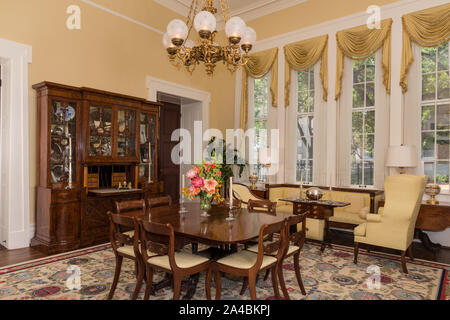 Il Conservatorio, parte del 1914 aggiunta sul lato ovest del Texas Governor Mansion di Austin, la capitale del Texas Foto Stock