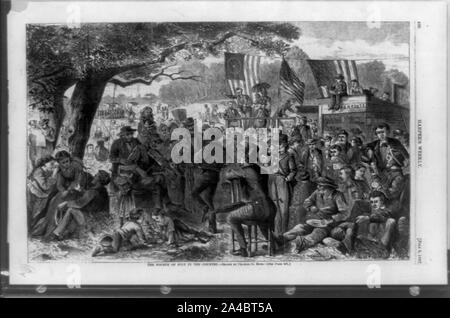 Il quarto di luglio nel paese / disegnato da Charles G. Bush. Foto Stock