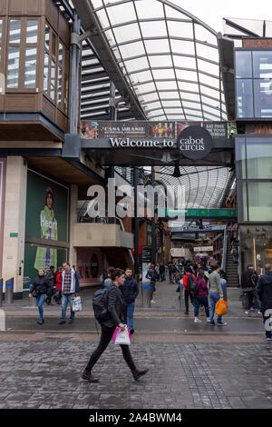 Centro commerciale Cabot Circus, Bristol, Regno Unito Foto Stock