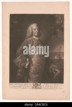 Il Rt. Honble. George Signore Anson, Barone di Soberton, ... / J. Reynolds pinxt. Foto Stock
