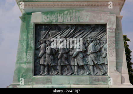 L'Ulysses S. Grant Memorial, al di sotto del fronte ovest del Campidoglio degli Stati Uniti di Washington, D.C. Foto Stock