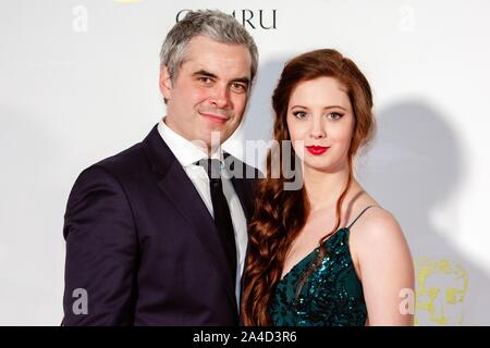 Cardiff, Galles. Xiii oct, 2019. Trystan Gravelle assiste la ventottesima British Academy Cymru Awards presso il St David's Hall di Cardiff, Galles, UK. Credito: Tracey Paddison/Alamy Live News Foto Stock
