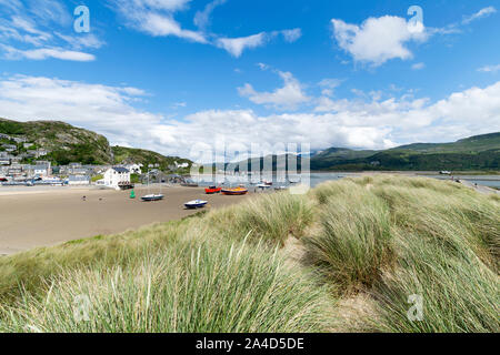 Blaenau Ffestiniog o Abermaw in Gwynedd sulla costa settentrionale del Galles Cardigan Bay Foto Stock