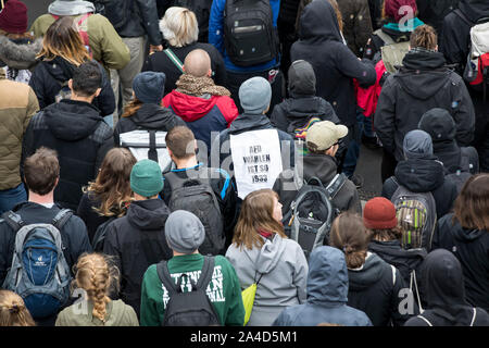 Parzialmente mascherata manifestanti, il cosiddetto blocco nero, durante le proteste contro il partito AFD conferenza a Colonia, Foto Stock