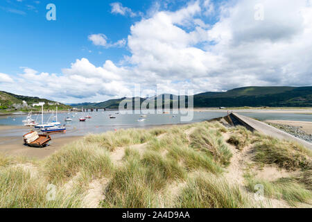 Blaenau Ffestiniog o Abermaw in Gwynedd sulla costa settentrionale del Galles Cardigan Bay Foto Stock