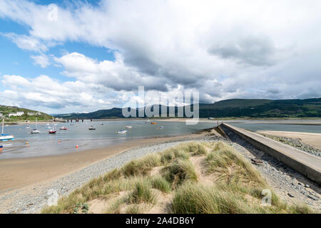 Blaenau Ffestiniog o Abermaw in Gwynedd sulla costa settentrionale del Galles Cardigan Bay Foto Stock