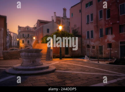 Percorsi veneziani 176 (Campo San Polo, Venezia, Veneto, Italia Foto Stock