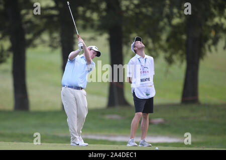 Roma, Italia. Xiii oct, 2019. Roma, Italia - 13 ottobre 2019:Robert Macintyre (Scozia) in azione durante il giorno 4 dell'76 Golf Open italiani a Olgiata Golf Club il 13 ottobre 2019 a Roma, Italia Credit: Indipendente Agenzia fotografica/Alamy Live News Foto Stock