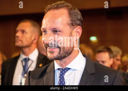 Berlino, Germania Ottobre 13, 2019: Crown Princess Mette-Marit di Norvegia presenta la sua antologia di Norvegia - 13.10.2019 Haakon Magnus di Norvegia, azione. Foto singola. | Ritratto/faccia/| l'utilizzo in tutto il mondo Foto Stock