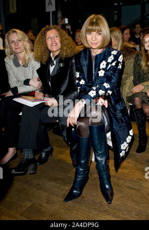 Foto deve essere accreditato ©Jeff Spicer/Alfa premere 076892 17/02/2013 Nicole Farhi e Anna Wintour a Matthew Williamson Fashion Show durante l autunno inverno 2013 London Fashion Week 2013 Foto Stock