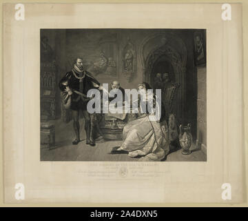 La firma della condanna a morte di Lady Jane grigio / dipinto da Daniel Huntington Foto Stock