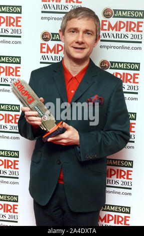 Foto deve essere accreditato ©Kate verde/Alpha premere 077037 24/03/2013 Martin Freeman Jameson Empire Film Awards 2013 Grosvenor Hotel Londra Foto Stock