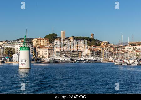 Il SUQUET HILL, porto di Cannes, (06) Alpes Maritimes, REGIONE SUD Foto Stock