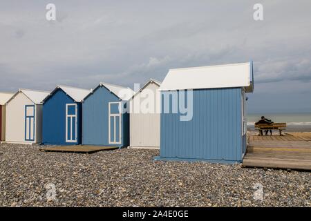La spiaggia di CAYEUX SUR MER, (80) Somme Picardia, HAUTS-DE-FRANCE, Francia Foto Stock