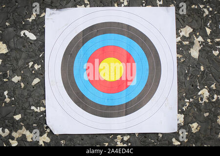 Colore standard obiettivo per riprese su uno sfondo nero Foto Stock