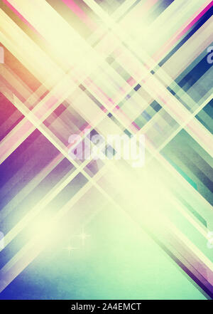 Grunge stile retrò design poster con colorati strisce diagonali dello sfondo. Foto Stock