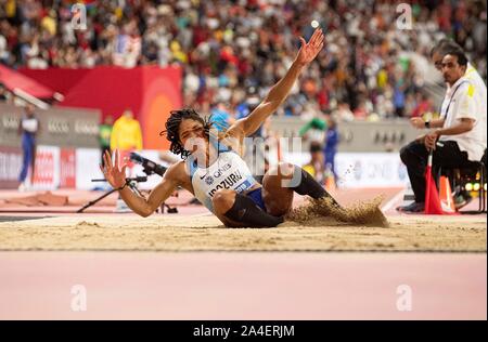 Doha, Katar. 06 ott 2019. Abigail Irozuru (GBR), azione finale Donne Salto in lungo, su 06.10.2019 mondiali di atletica 2019 a Doha/Qatar, dal 27.09. - 10.10.2019. | Utilizzo di credito in tutto il mondo: dpa/Alamy Live News Foto Stock