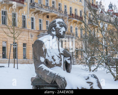 Piazza Goethe in Marienbad Foto Stock