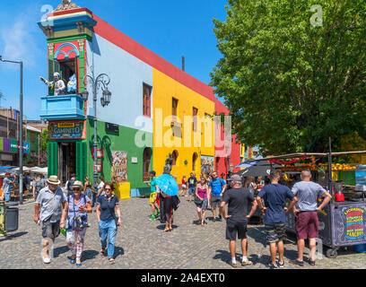 El Caminito, un colorato street a La Boca distretto di Buenos Aires, Argentina Foto Stock