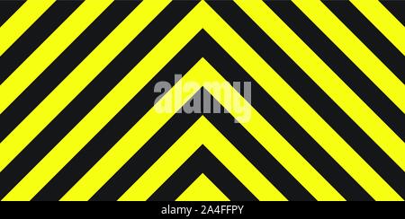 Un nero e giallo di avvertimento veicolo chevron background Illustrazione Vettoriale