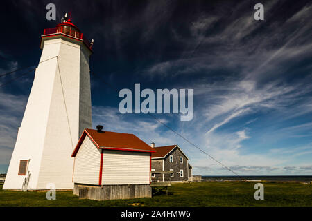 Miscou Island Lighthouse   Miscou, New Brunswick, CA Foto Stock