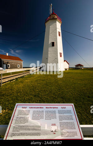 Miscou Island Lighthouse   Miscou, New Brunswick, CA Foto Stock