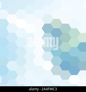 Esagonale a disegno geometrico pastello blu cielo Illustrazione Vettoriale