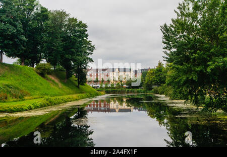 Kastellet Copenhagen - Parco e canali a Kastellet, Copenhagen DANIMARCA Foto Stock