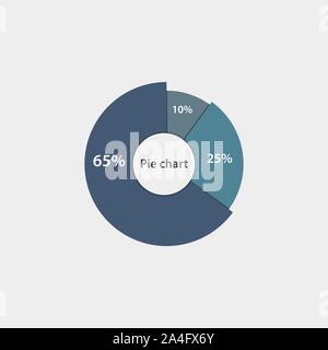 Colorato Diagramma circolare, diagramma, un grafico a torta. Illustrazione Vettoriale. Illustrazione Vettoriale