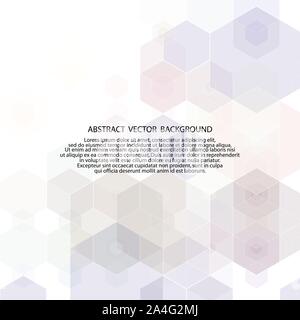 Sfondo viola di esagoni. stile poligonale Illustrazione Vettoriale