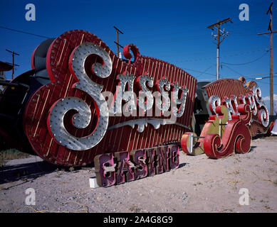 Tesoro in Neon Museum di cimitero a Las Vegas, Nevada Foto Stock