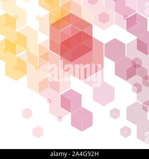 Colore sfondo esagonale. stile poligonale Illustrazione Vettoriale