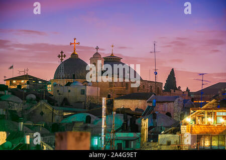 Chiesa del Santo Sepolcro di Gerusalemme - Israele Foto Stock