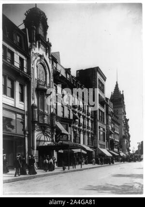 Tremont Street guardando verso sud, Boston, Massachusetts Foto Stock