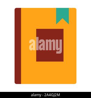 Icona a forma di libro, vettore istruzione prenota - Prenota biblioteca, icona di istruzione Illustrazione Vettoriale