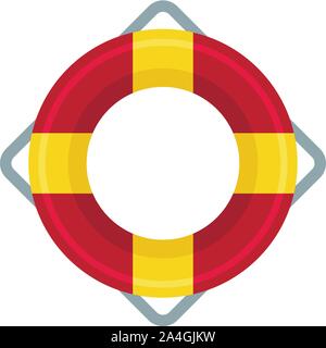 Vita icona boa. Illustrazione piatta della vita boa icona vettoriali per il web design Illustrazione Vettoriale