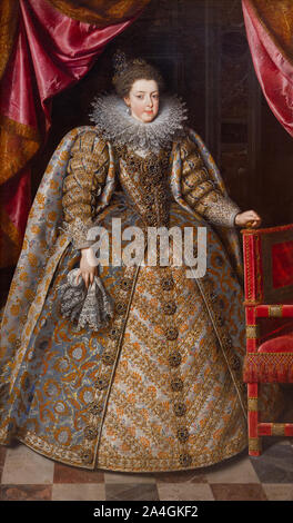 "Elisabetta di Francia " da Frans Pourbus (1569-1622). Museo delle Belle Arti di Valenciennes, Francia. Foto Stock