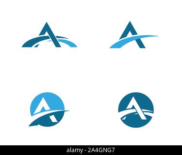 Una lettera icona ponte illustrazione vettoriale Logo design modello Illustrazione Vettoriale